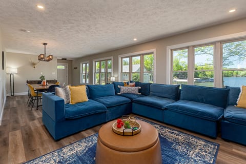 Cozy living room space with natural lighting