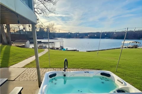 An unobstructed view from the hot tub