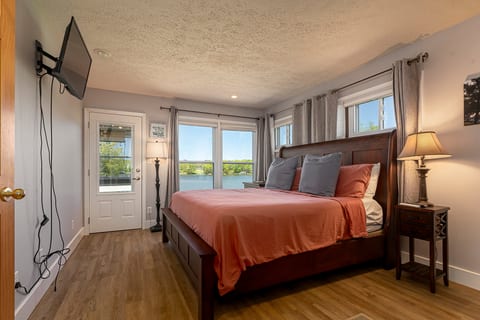 Master bedroom with lake view