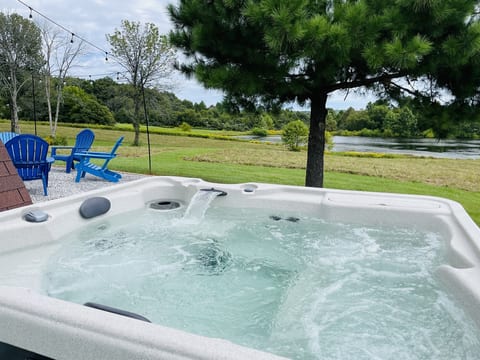 Relax in the hot tub