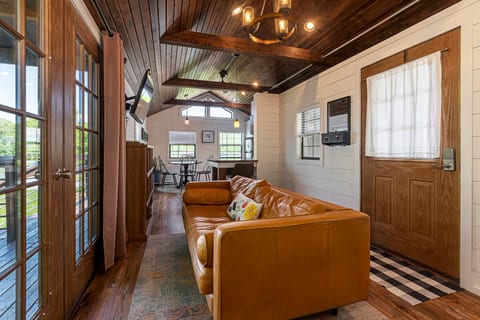 Spacious living area with patio walkout