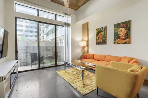 Living Room with walkout Patio