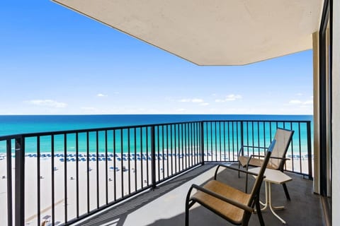 Relax on the private beachfront balcony while enjoying breathtaking panoramic Gulf views and sunsets.