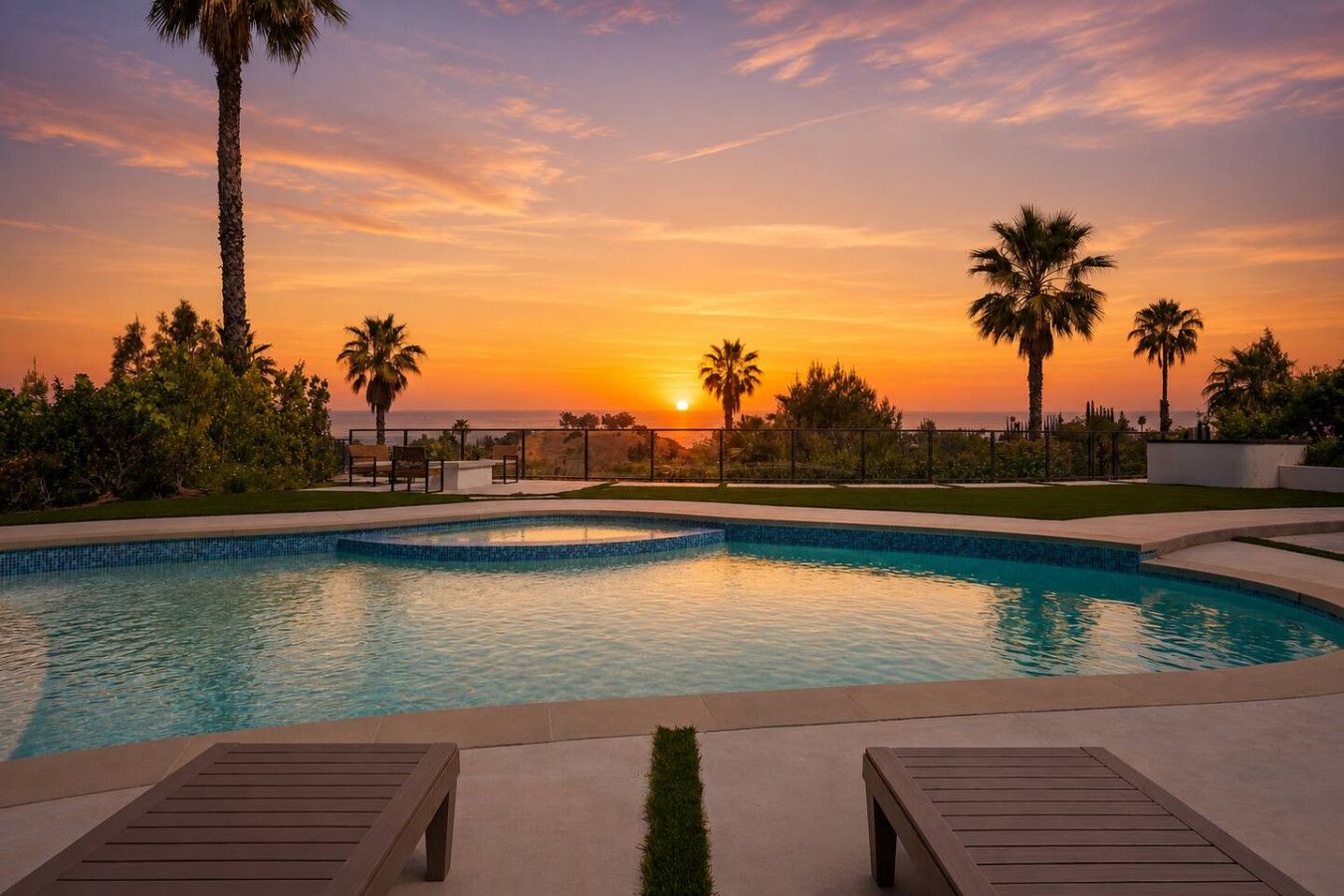 Cool off and relax in the private pool under the sun. ☀️