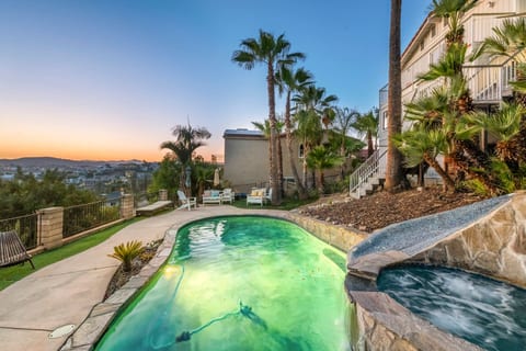 Enjoy the pool lighting.