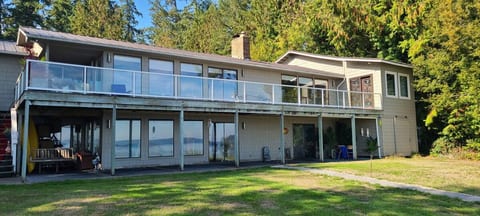You will stay in the lower floor of our house.  The entire lower floor is yours, including the lower patio that has table and chairs and a porch swing.  You  have your own private entrance.   We live in the upper floor. The upper deck is ours.