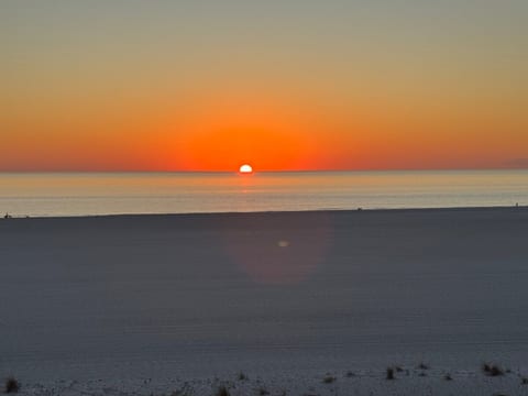 Unobstructed sunset views from our 36 foot long balcony accessible from all rooms.