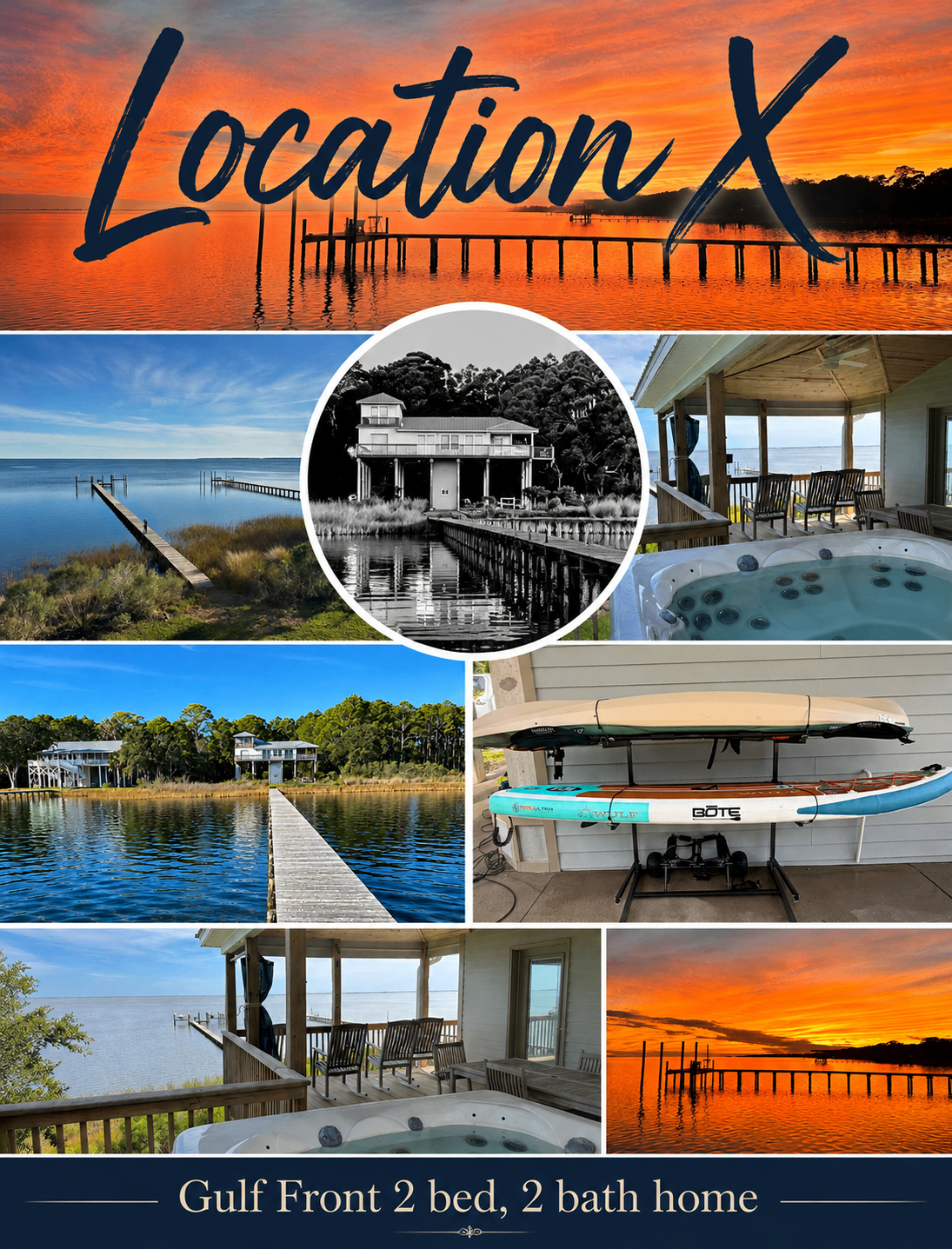 Location X: Private Gulf-Front Retreat & Dock