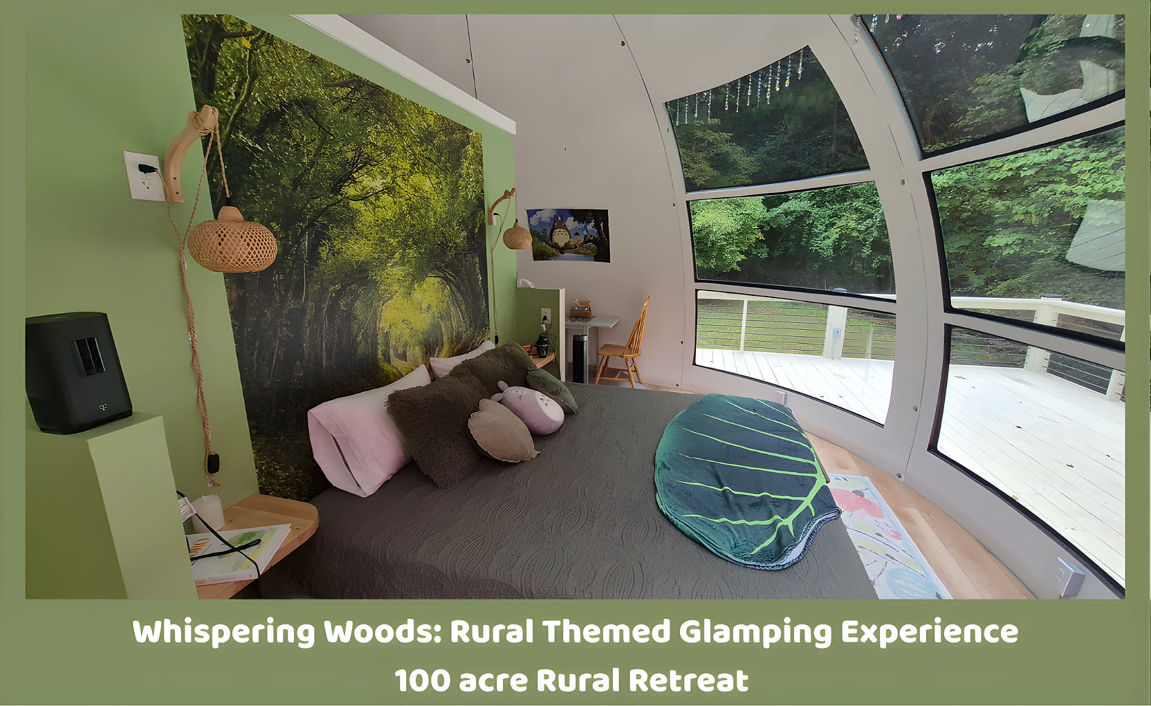 Rural Glamping Dome Experience on 100 acres with a King bed