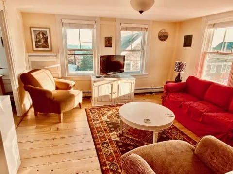 Living room facing the bay