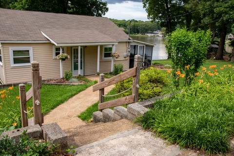 Entrance to house from parking lot topside.