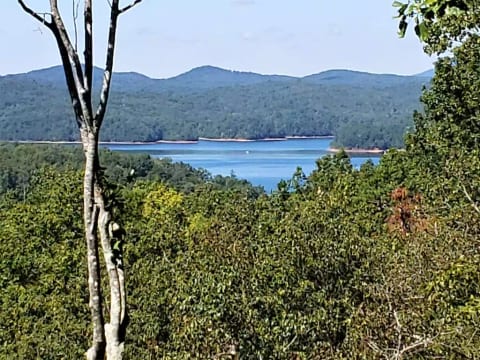 A view of Carter's Lake from the deck.
