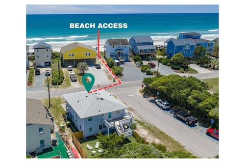 Across-the-street beach home with direct access to the sand and ocean views