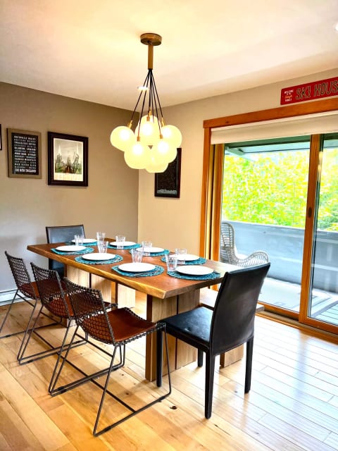Dining area open to Kitchen, family room and slider to the balcony; 2nd floor
