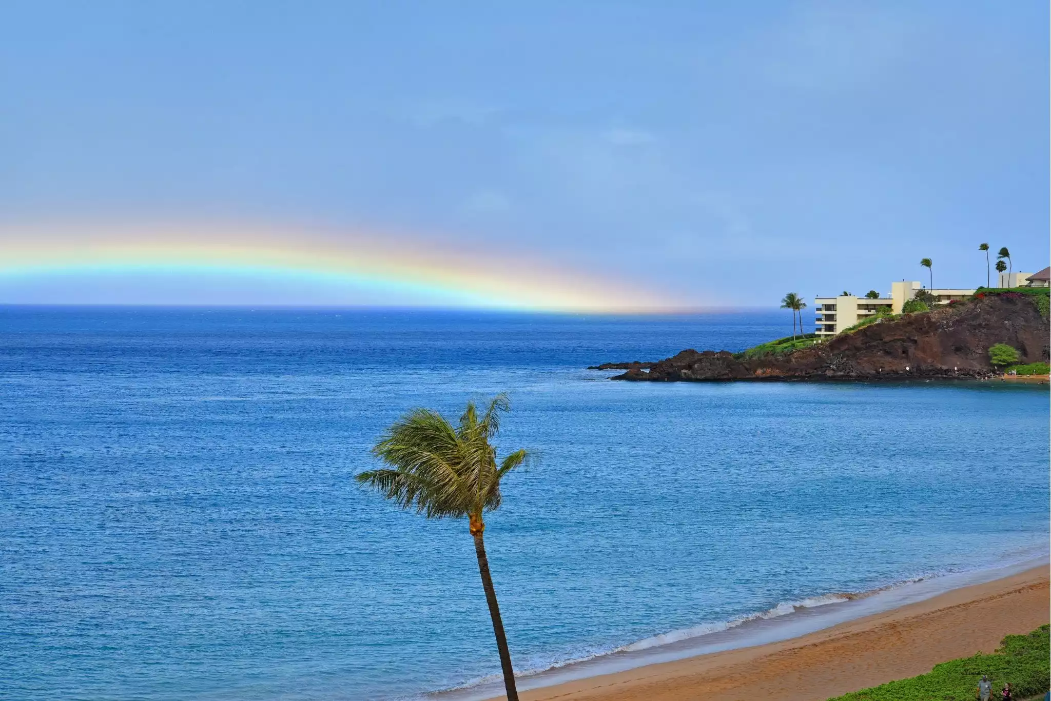 Rainbow from the Whaler grounds  - Whaler 1063 on Ka'anapali Beach, Maui, Hawaii - Kaanapali Beach