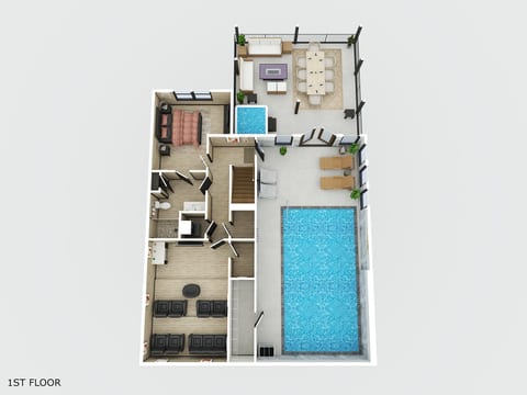Lower Level / Basement Floor Plan — Plan ahead and find the perfect sleeping arrangements for your group!