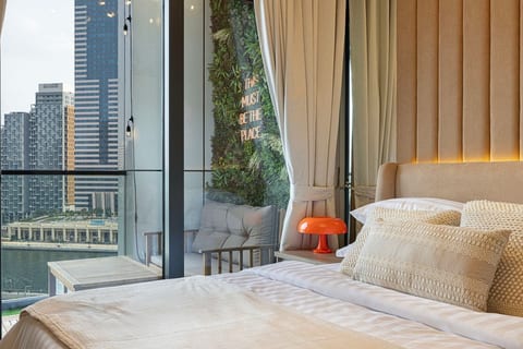 Near Metro | 1BR | Pool & Balcony with Canal Views