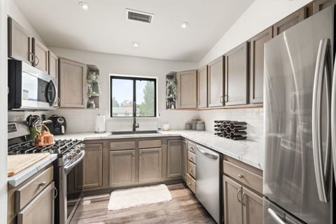 Fully stocked kitchen