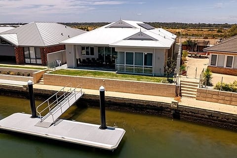 The serene canals of Geographe. ✨ #CanalLife #GeographeBeauty #SunsetSerenity"