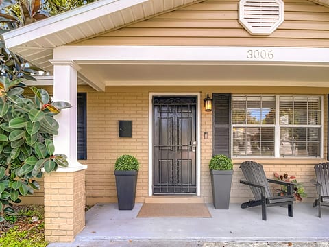 Welcoming Entry & Front Porch Seating