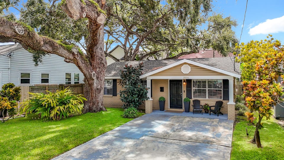 Ample Parking & Front Porch Seating
