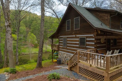 A view from the side of the Current Hideaway