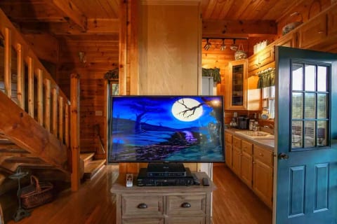 Direct TV and DVD player available for you in the living room.