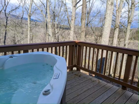 Hot tub with gorgeous views
