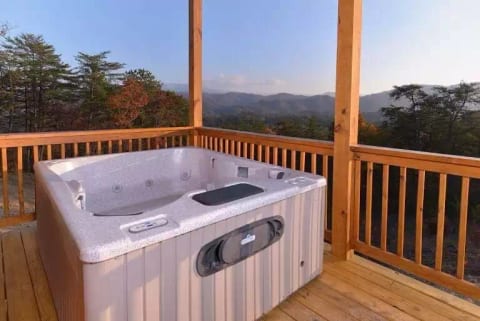 Relax in your private hot tub after a day of hiking