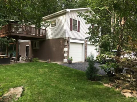 Side view of cottage