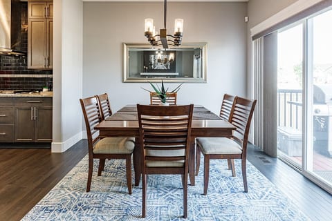 Enjoy shared meals at the spacious dining area. Perfect for families or groups traveling together.