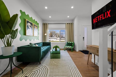 Kick back in our stylish living room and stream away on the Smart TV (your own access needed!).