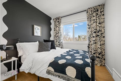 Cozy up in our comfy double bed with fresh linens guaranteed for a restful night's sleep.