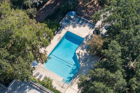 Aerial View Above Treetops Pool