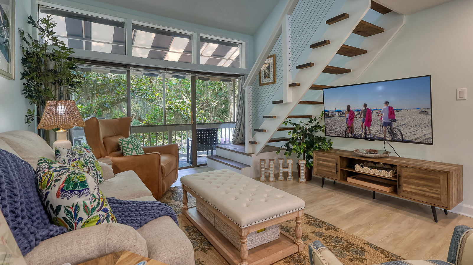 Bright and Airy Living Room with Balcony Access