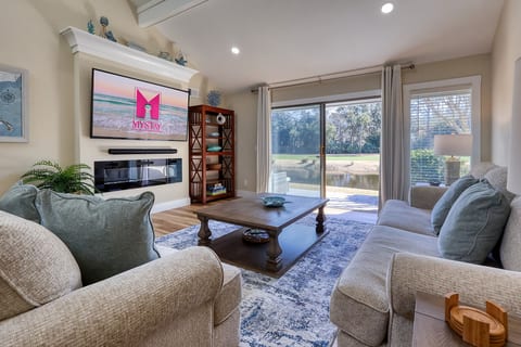 Living Area with Golf Course Views
