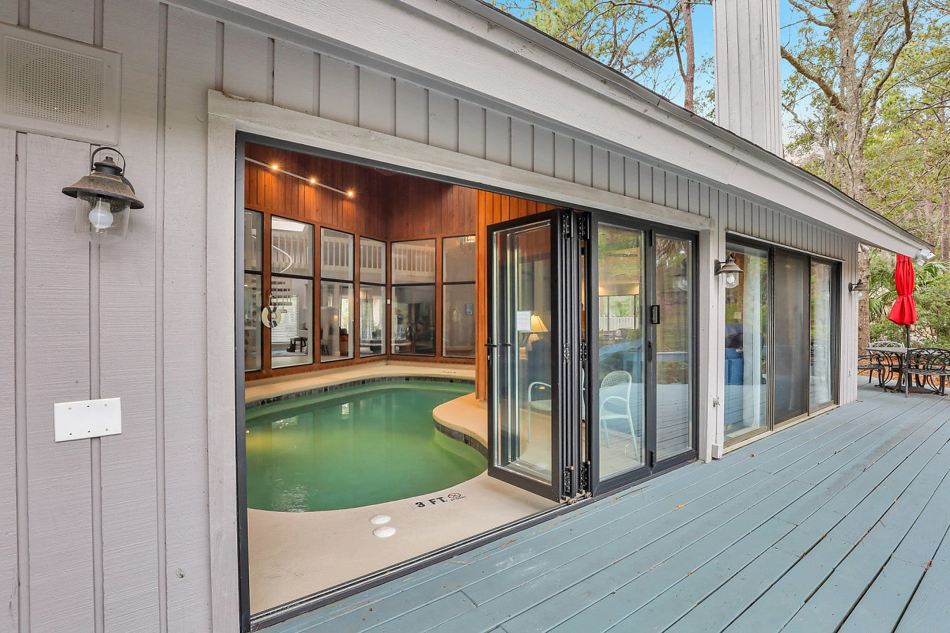Private Indoor Pool with Deck Access
