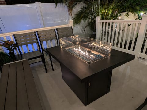 Outdoor Propane Firepit, seats 9.