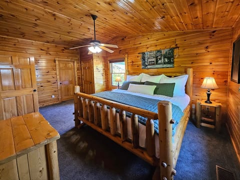 New luxury bedding in the king bedroom