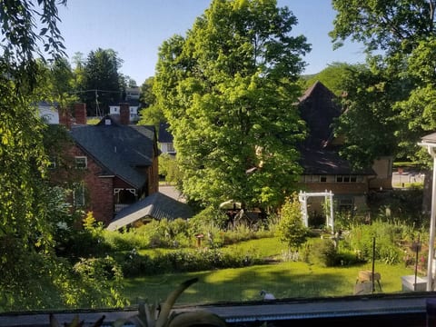 View from the kitchen window overlooks owner's scenic native pollinator gardens