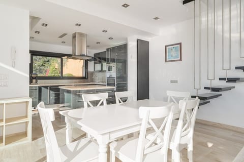 Dining room and kitchen