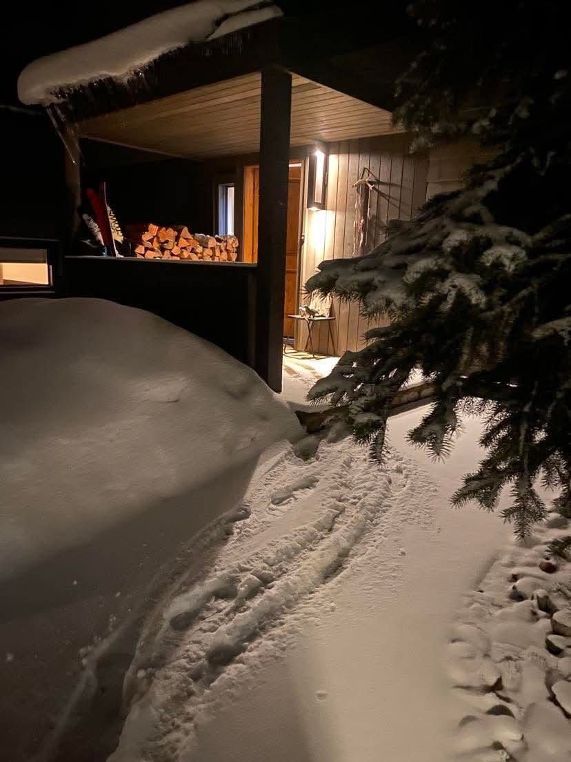 front patio and entry-winter view