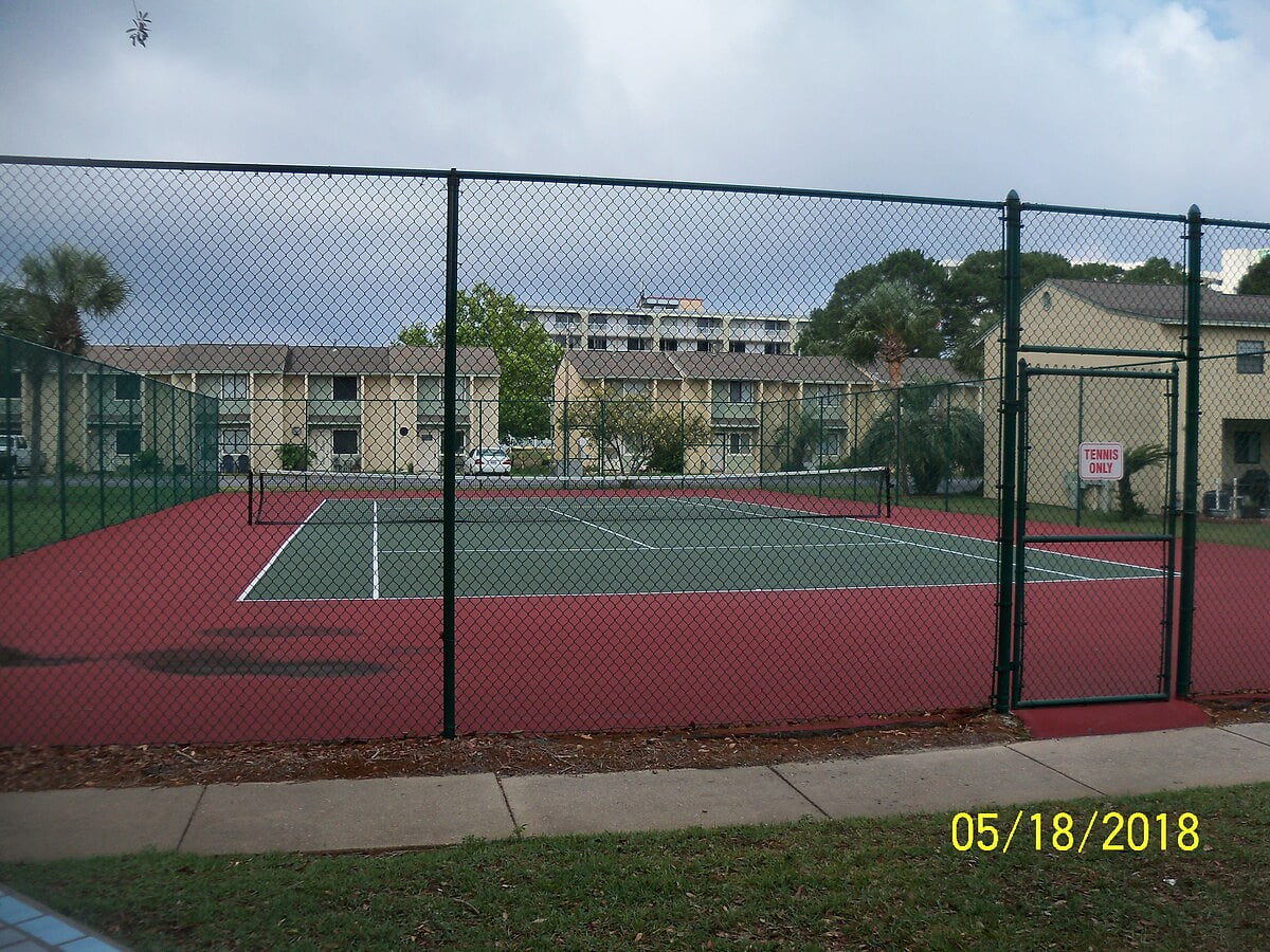 One of 5 tennis courts in Gulf Highlands Beach Resort.