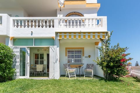 Private garden and patio surrounding the apartment