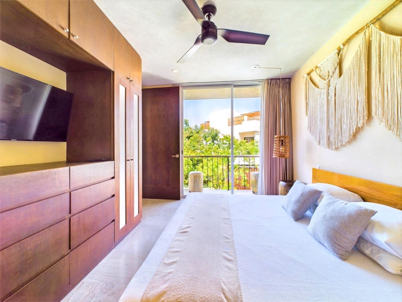 Luxurious King-Size Bed: Indulge in the ultimate comfort of our plush king-size bed, perfect for a restful night's sleep and leisurely mornings.