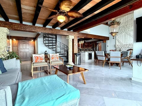 Solamar 73 Oceanfront 2BR Loft Puerto Vallarta | Terrace & Views