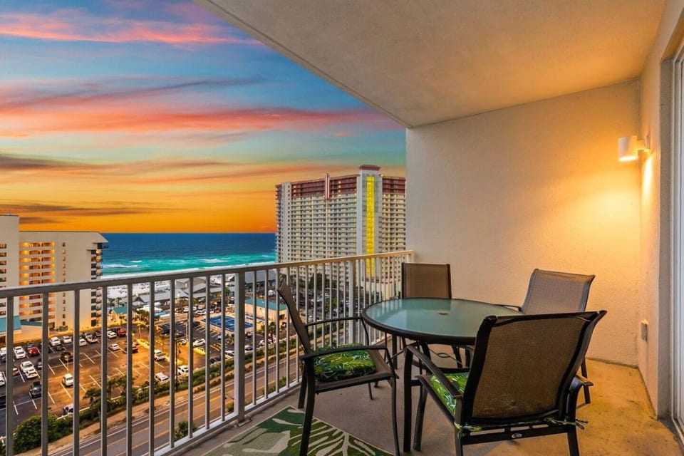 Enjoy morning coffee or sunset cocktails from your oversized private balcony with sweeping Gulf views and coastal breezes.