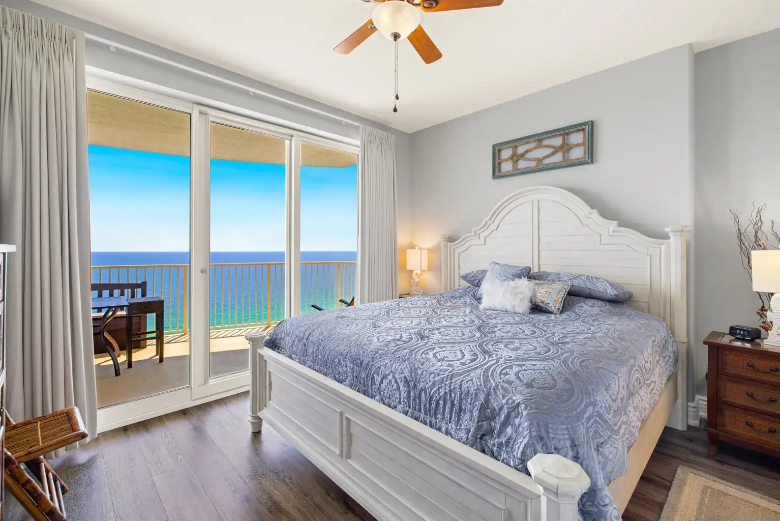 Master bedroom overlooks the Gulf