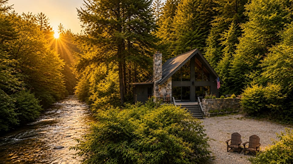 Welcome to River Bend! And yes, you can hear the river as soon as you enter the driveway. 
