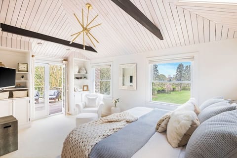 Main House: Bedroom Two
Garden, Pool and extensive Farm views

**Bed can be made into two twins on request